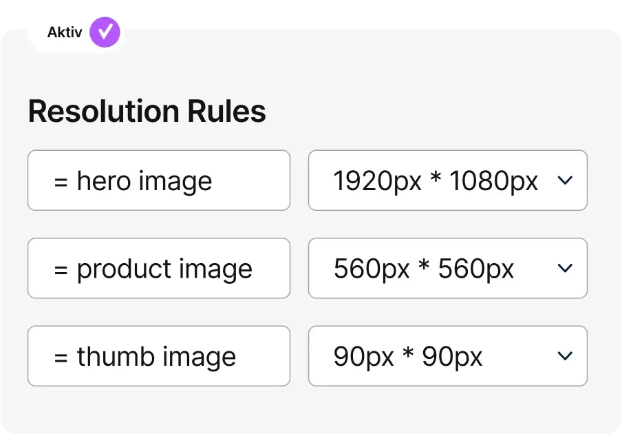 Screenshot: rule-based resolutions in the smoxy dashboard