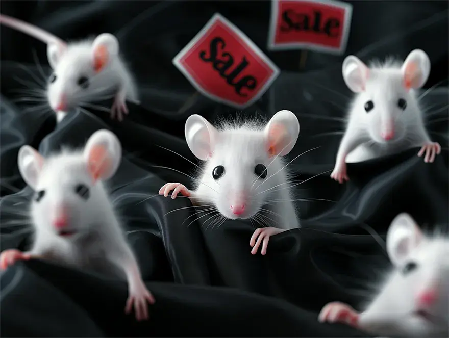 Illustration with five mice