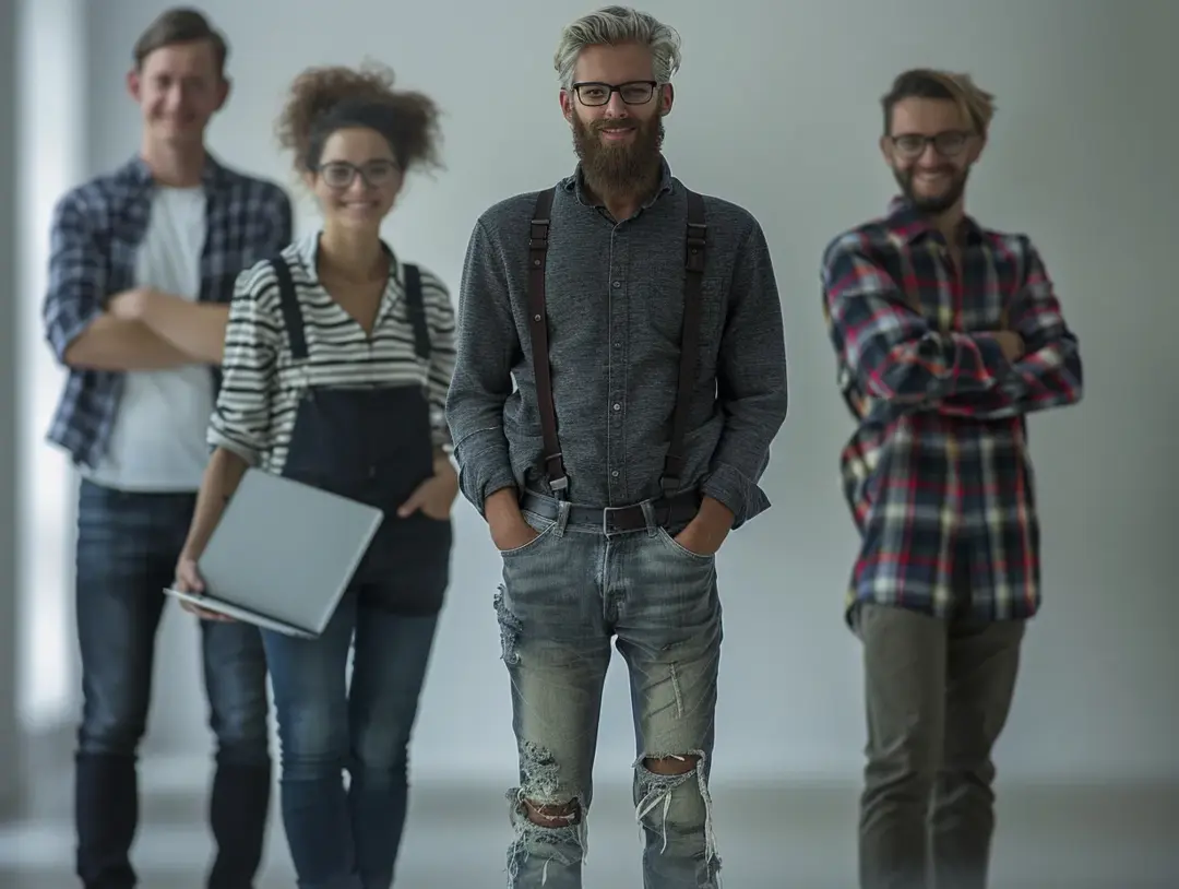 Team photo of four IT colleagues